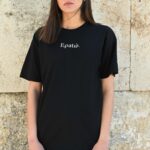 Eratw organic cotton black boyfriend t-shirt