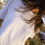 Cleiώ organic cotton white crop T-shirt