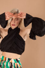 Namibia Black Crop Top