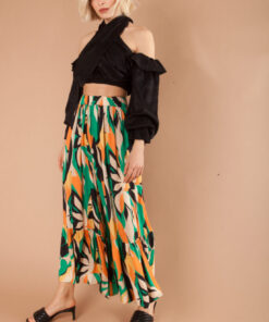 Side view of Namibia Black Crop Top by Mallory The Label at IGO Project