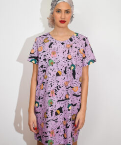 Model wearing Confetti Girls T-Dress side view Klelia Andrali
