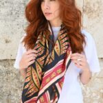 The King Black silk scarf 1m x 1m