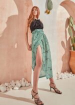 Column skirt mint birds