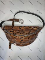 Animal print leather fanny bag with snake pattern by LaVita Handbags