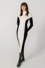 Space of Grace Knit Dress B&W - Image 3