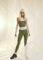 Asteroid Crop Top Rib Olive Top - Image 4