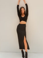 Lili Black Crop Top