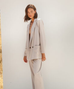 Morena Ice White Blazer back view – Mallory The Label at IGO Project