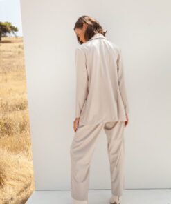 Morena Ice White Blazer back view – Mallory The Label at IGO Project