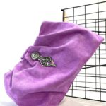 Purple leather bag with vintage metal detail by LaVita Handbags