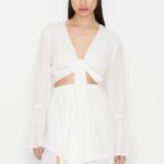 Throwback Waves White Skirt
