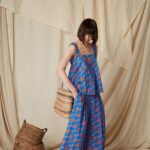 Skyriana birds print fabric detail of Pefkos Pants by Melitta