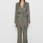 Galvanized Trousers Metallic Silver