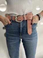 Ροζ Castor δερμάτινη ζώνη Nino Venturi WB 612 - Image 3