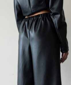 Back view of Nocturnal Pants by Atheras Clothing in faux leather
