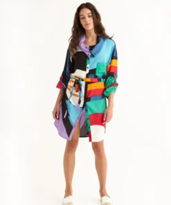 Kidulthood Roll-Neck Shirt Dress Cleo Gatzeli – styled look