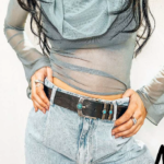 Women’s Black Leather Belt WB674