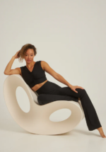 Aθλητικό κολάν black SOFT TOUCH με τελείωμα καμπάνα - Image 4