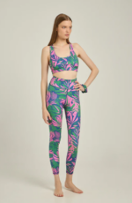 Σετ γυμναστικής με green exotic tropican print