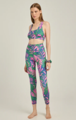 Σετ γυμναστικής με green exotic tropican print - Image 3