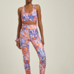 Σετ γυμναστικής με orange exotic print