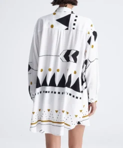 HIGH TIDE Loose Shirt back view – Cleo Gatzeli