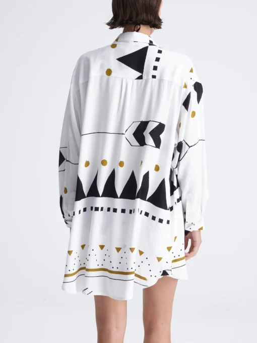 HIGH TIDE Loose Shirt back view – Cleo Gatzeli