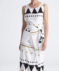 HIGH TIDE Open Wrap Dress close-up – Cleo Gatzeli