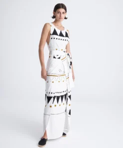 HIGH TIDE Open Wrap Dress by Cleo Gatzeli – front view