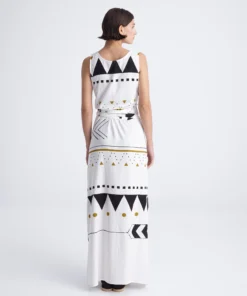HIGH TIDE Open Wrap Dress back view – Cleo Gatzeli