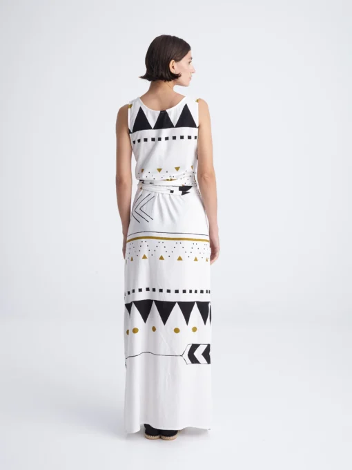 HIGH TIDE Open Wrap Dress back view – Cleo Gatzeli
