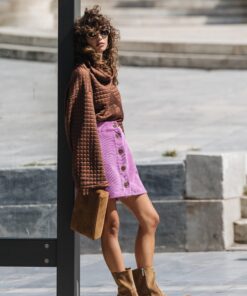 Blush Mini Skirt button details Atheras Clothing – IGO Project