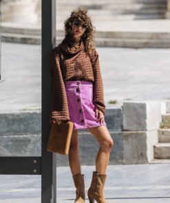 Blush Mini Skirt street style by Atheras Clothing – IGO Project