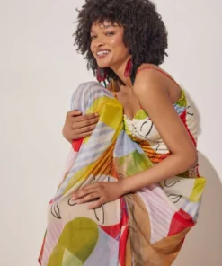 The KNLs Estia Maxi Skirt Printed side pose