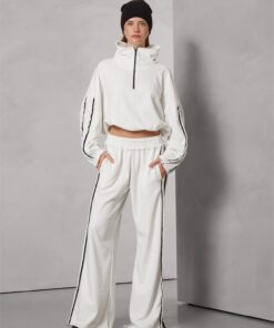 Ziggy Pants by Libertee in White – Wide-Leg Sweatpants