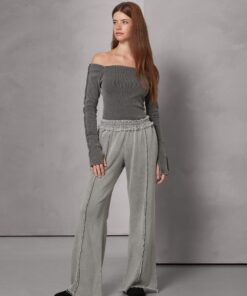 Carla Pants Black Libertee wide-leg front view