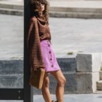 Blush Mini Corduroy Skirt by Aitheras Clothing side view